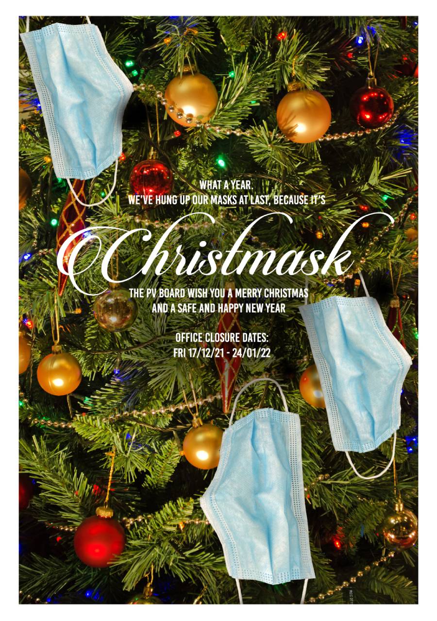 What a year! We've hung up our masks at last because it's Christmask!