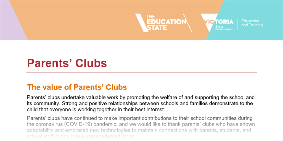 New information sheet about Parent Clubs